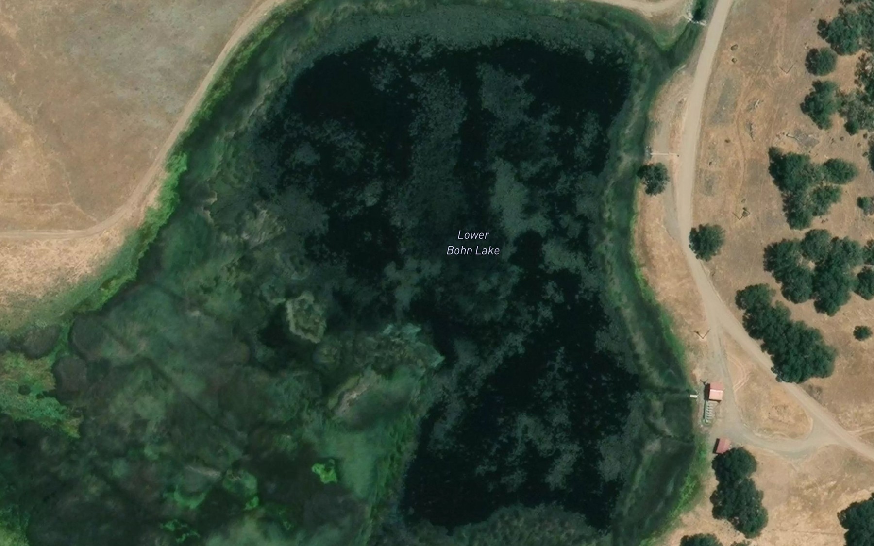 Satellite map of the Lower Bohn Lake