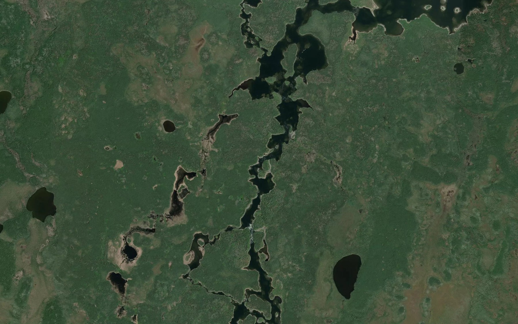 Satellite map of the Apasi Rapids
