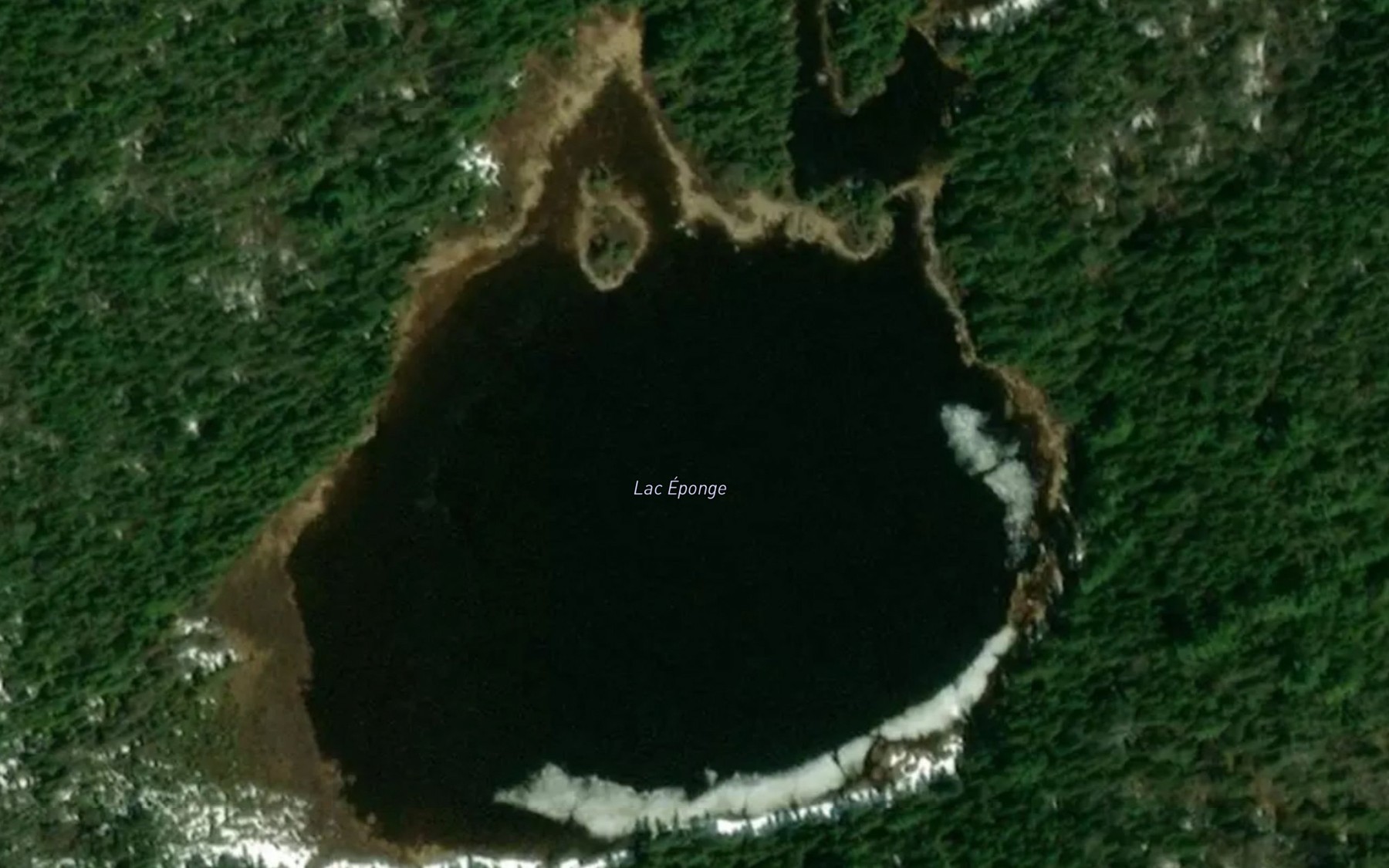 Satellite map of the Lac Eponge