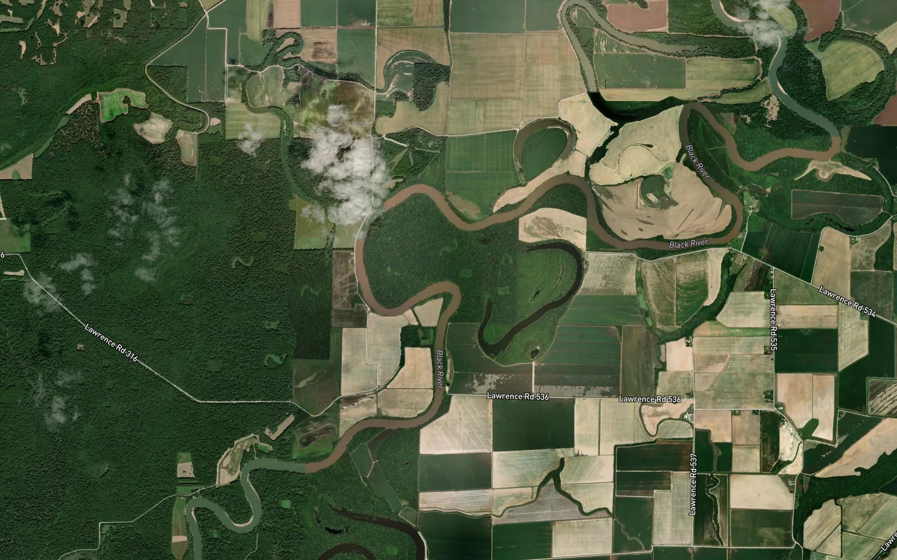 Satellite map of the Red Fox Bend