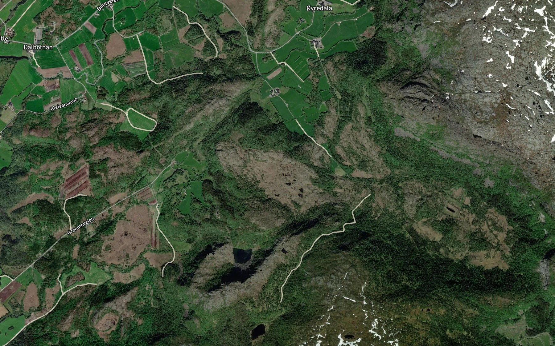 Satellite map of the Vassdalsbekken