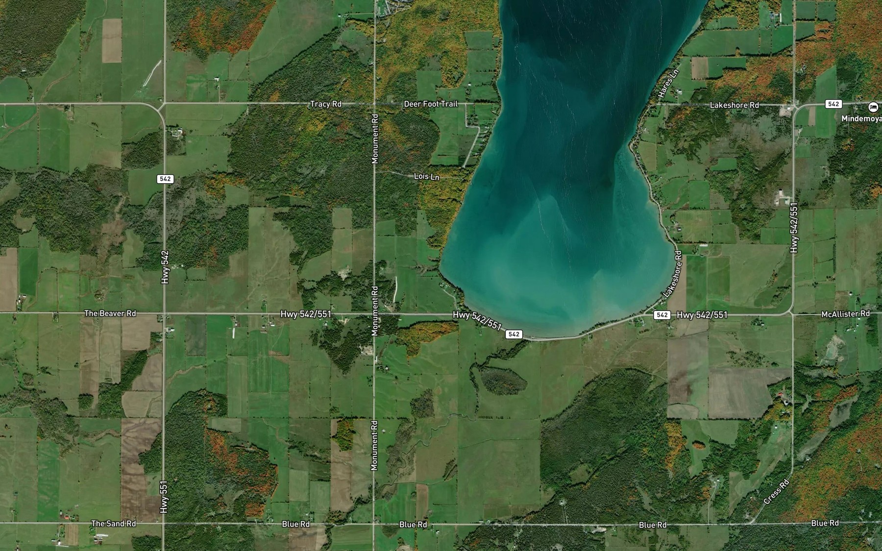 Satellite map of the Monkhouse Bay