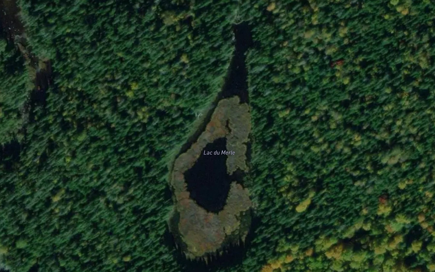 Satellite map of the Lac du Merle