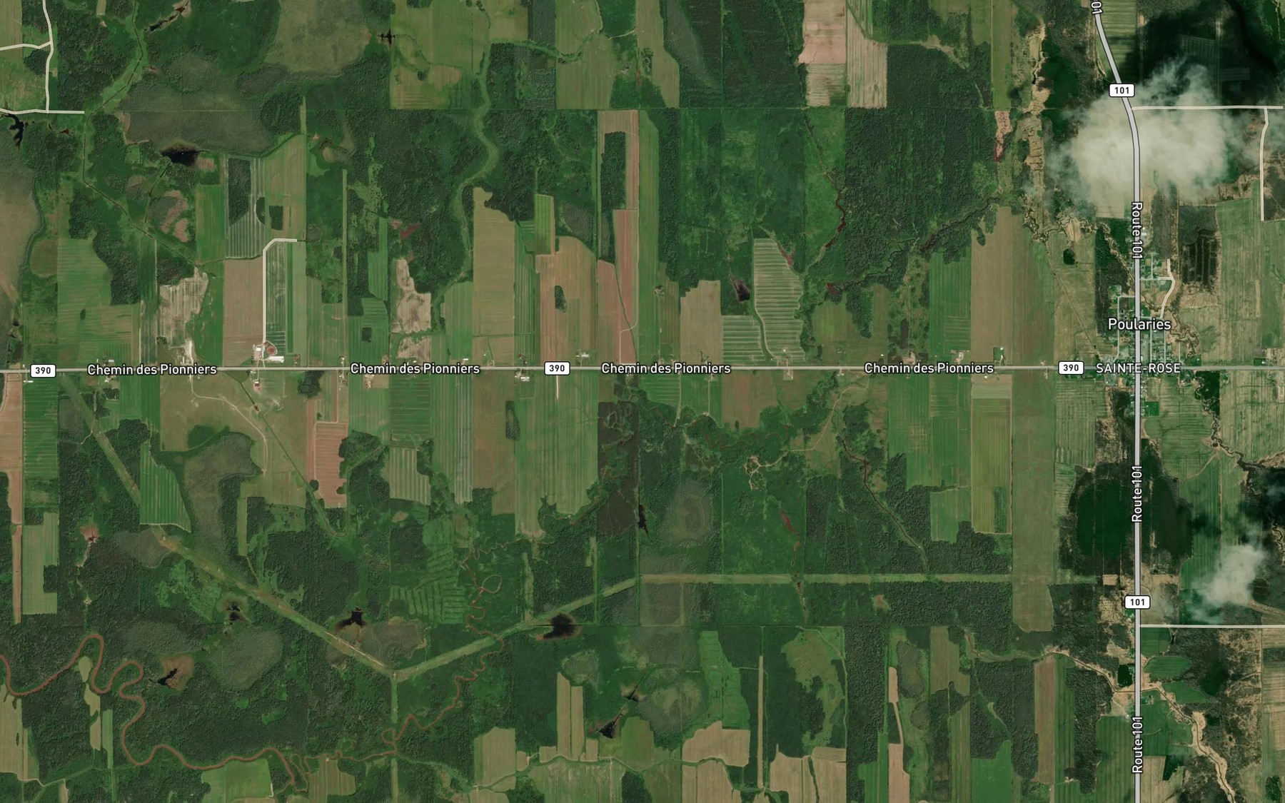 Satellite map of the Cours d'eau Lagrange