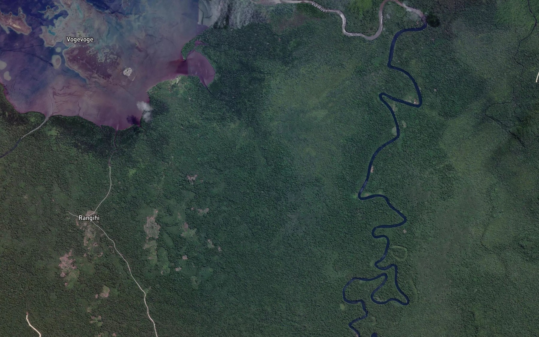 Satellite map of the Kikivaiai River