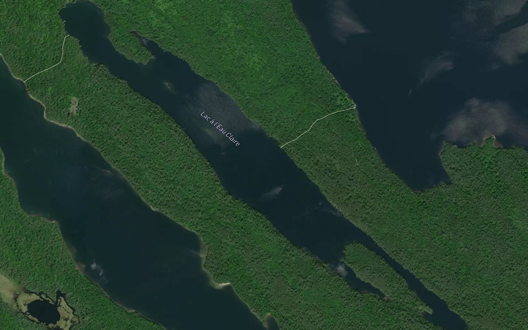 Satellite map of the Lac a l'Eau Claire