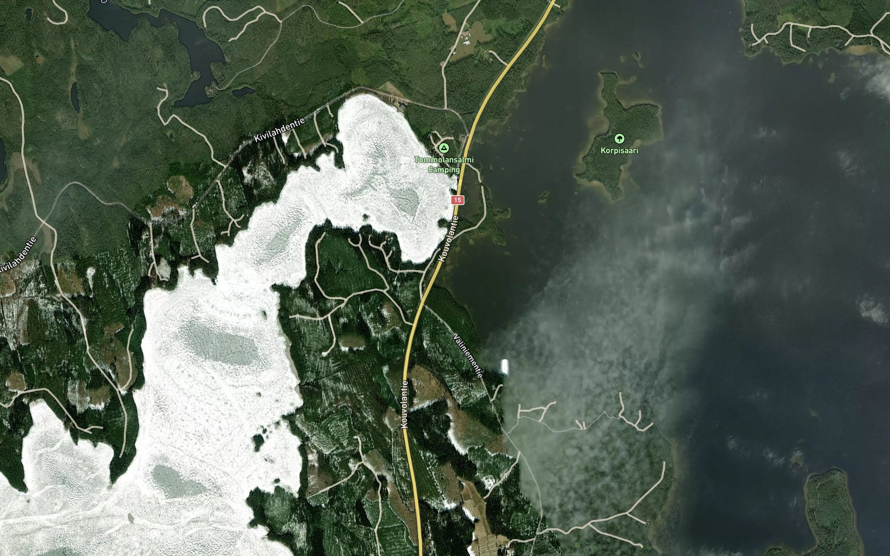 Satellite map of the Kelveneenlahti