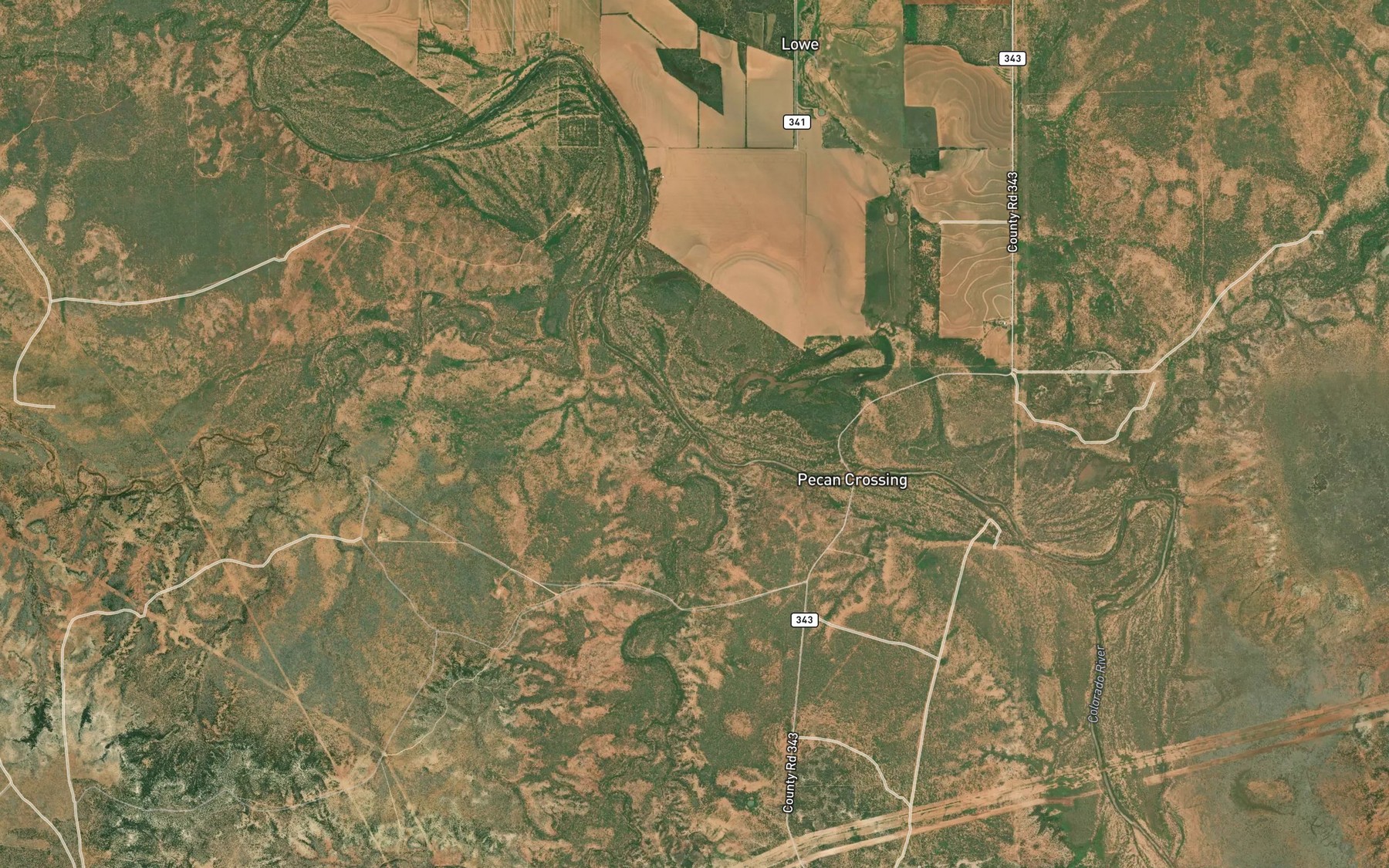 Satellite map of the Willow Creek