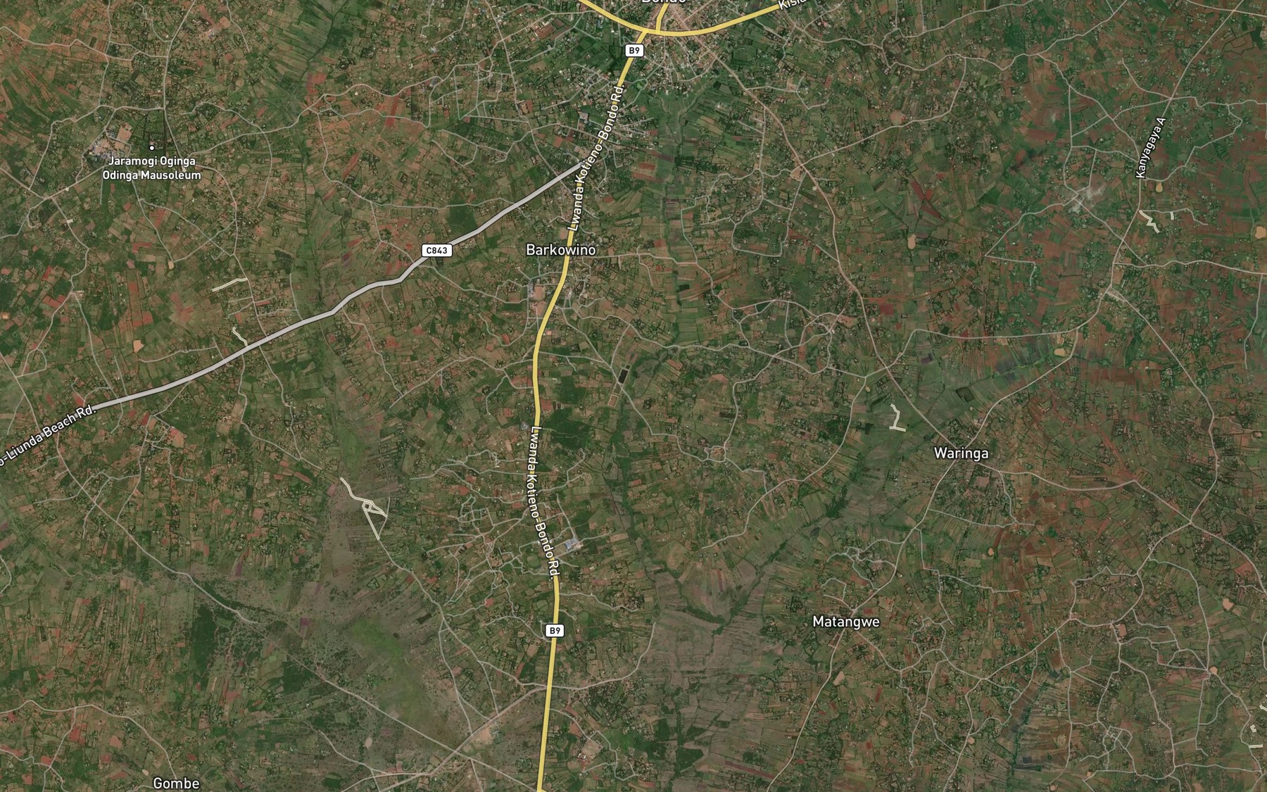Satellite map of the Kiseke