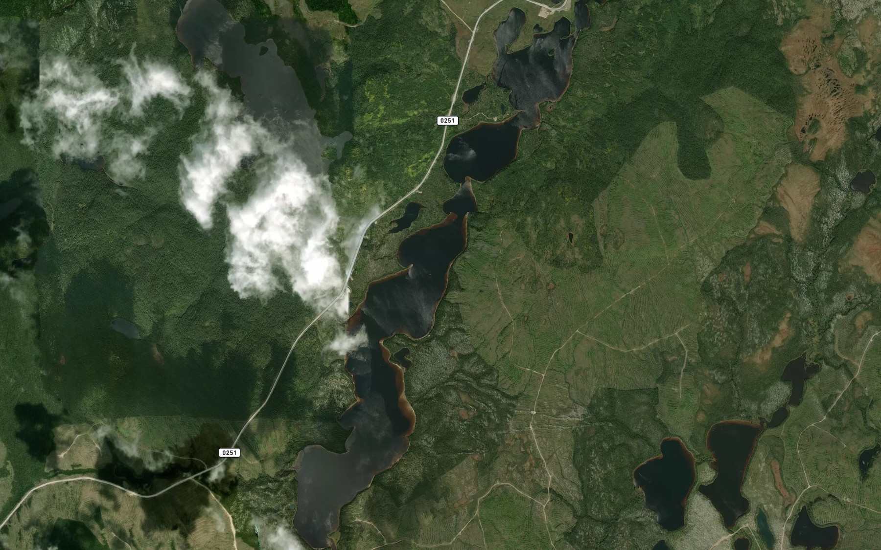 Satellite map of the Lac du Bouchon