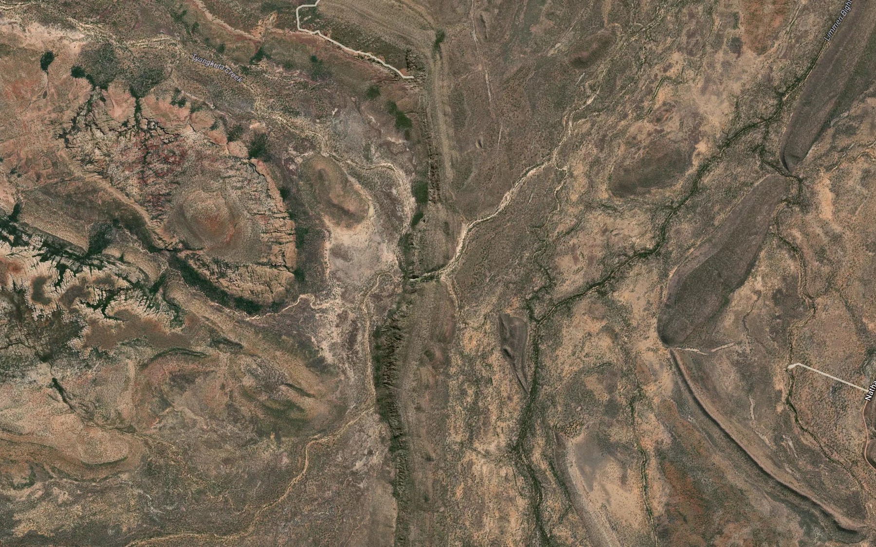 Satellite map of the Tyangkula Creek