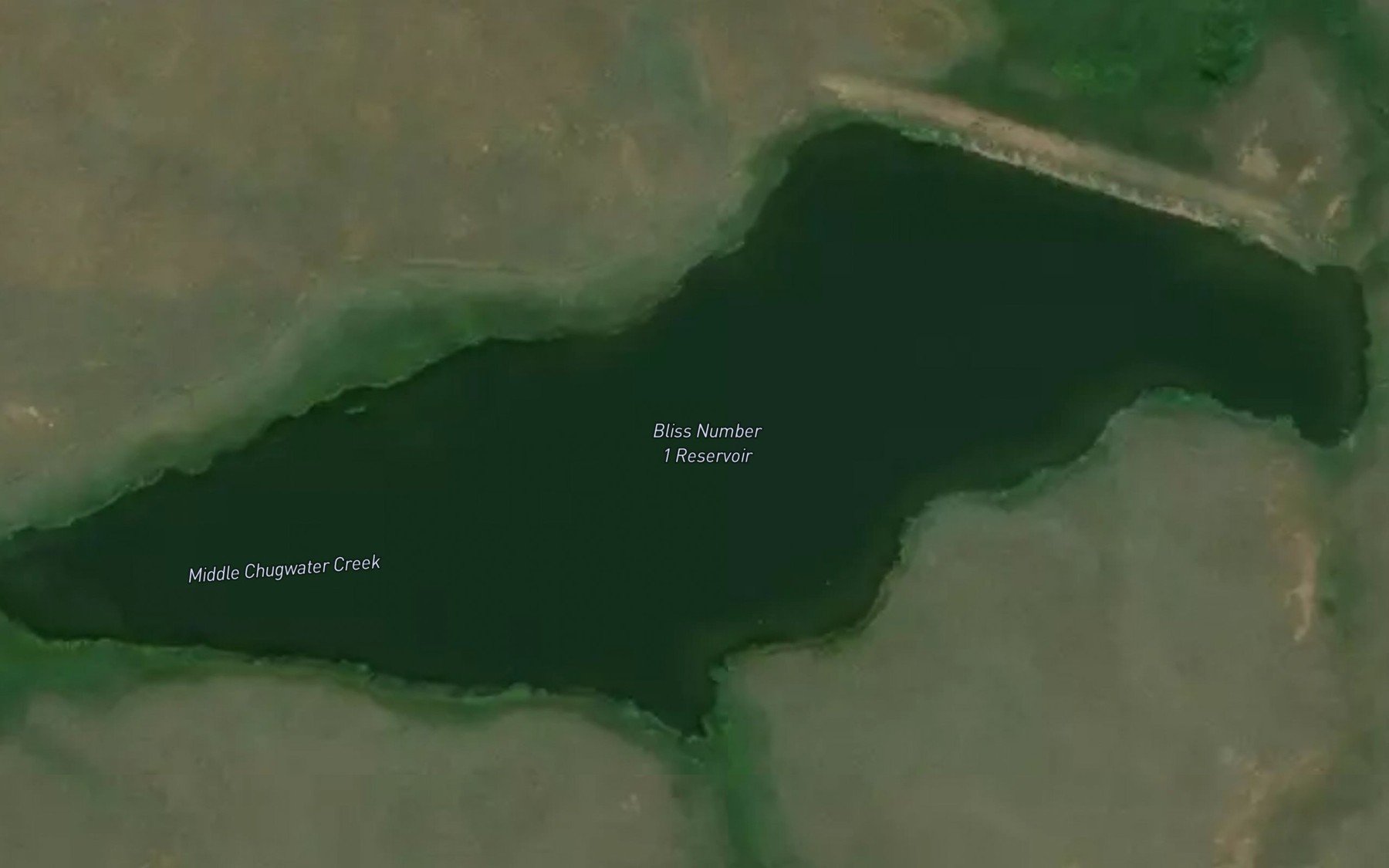Satellite map of the Bliss Number 1 Reservoir