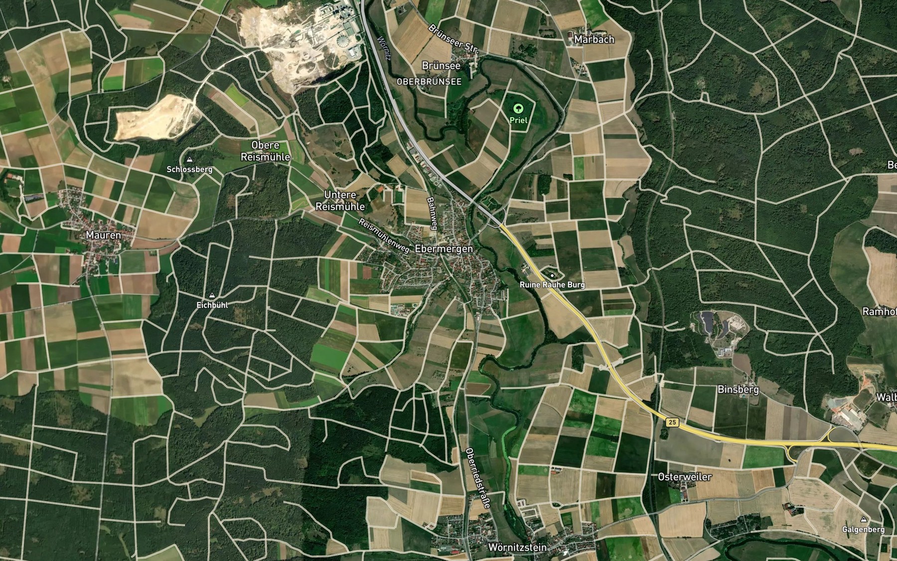 Satellite map of the Morschbach