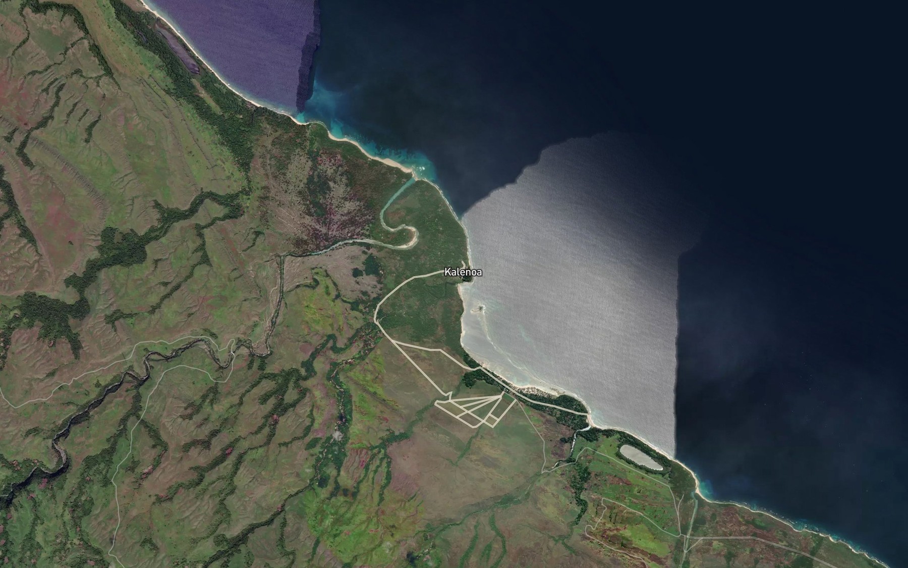Satellite map of the Ruto River