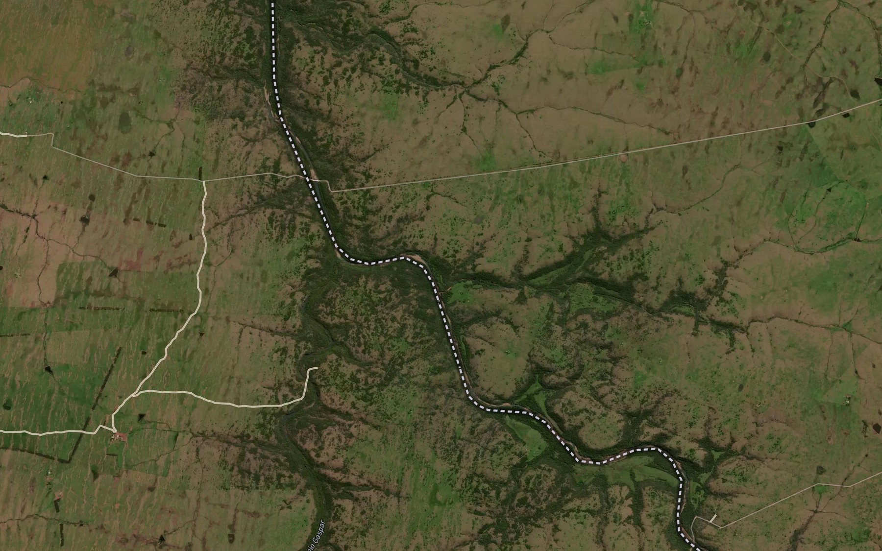 Satellite map of the Arroio dos Trilhos