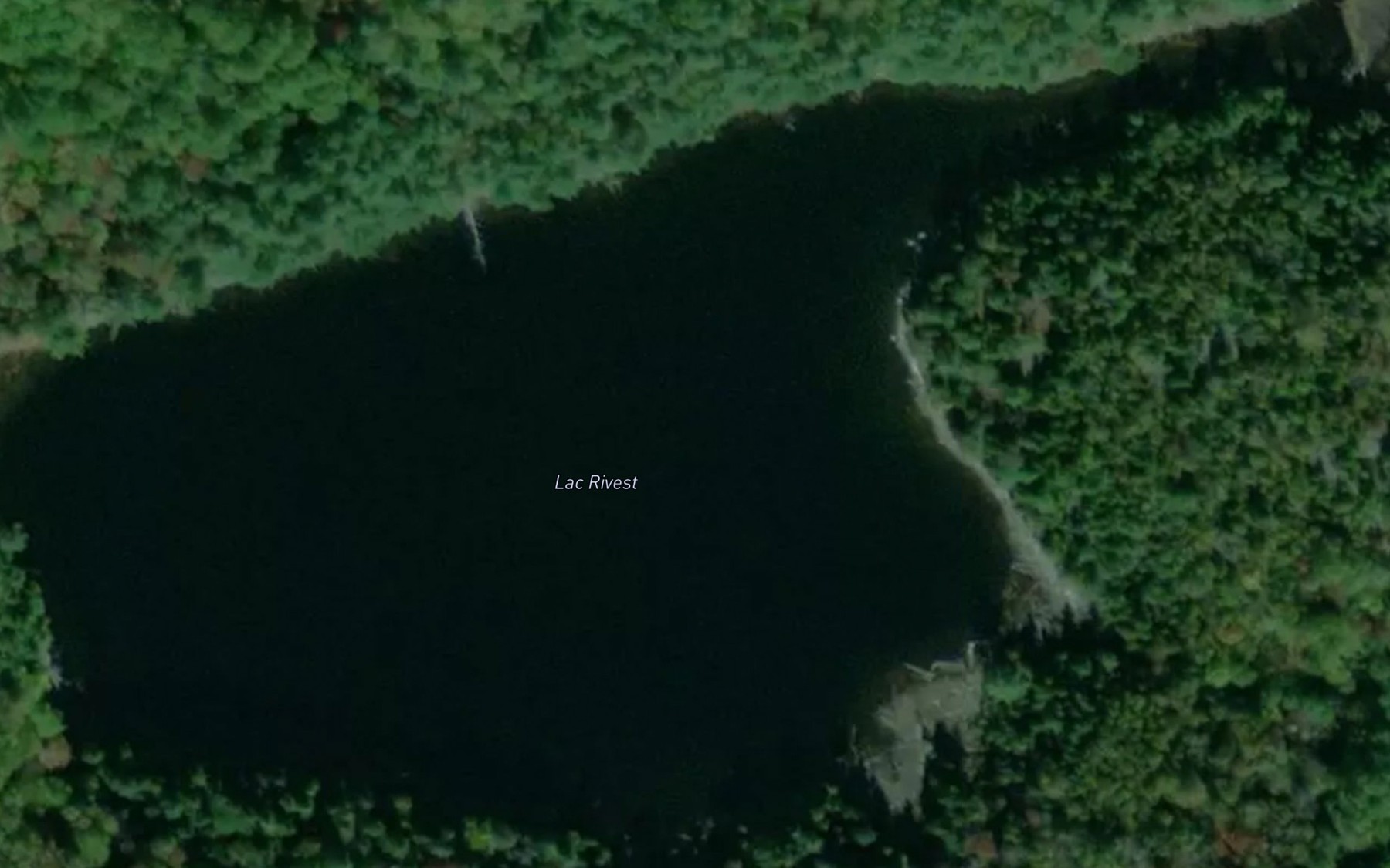 Satellite map of the Lac Rivest
