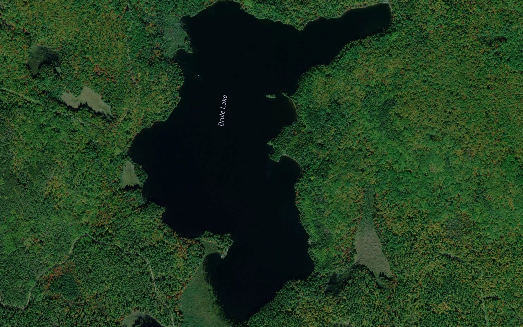 Satellite map of the Brule Lake