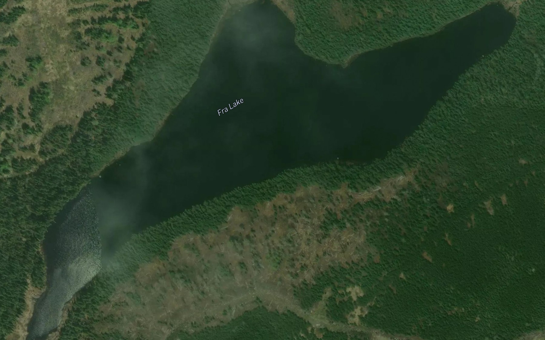 Satellite map of the Fra Lake