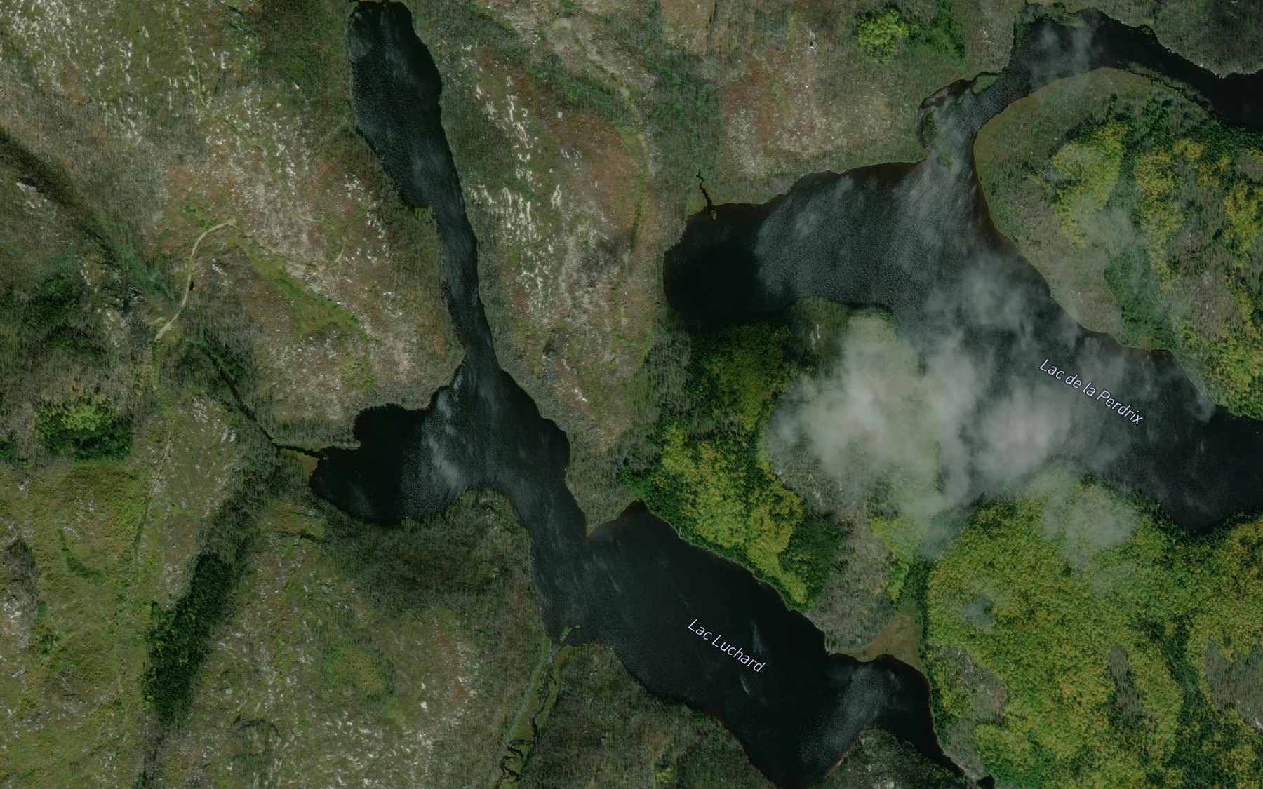 Satellite map of the Lac Luchard
