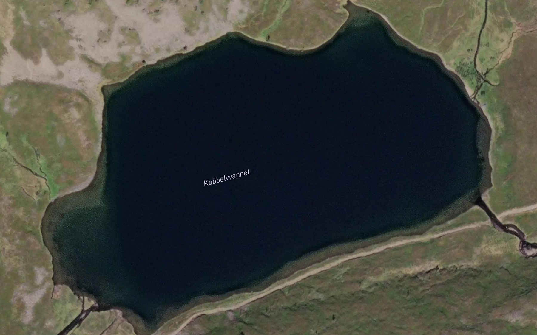 Satellite map of the Kobbelvvannet