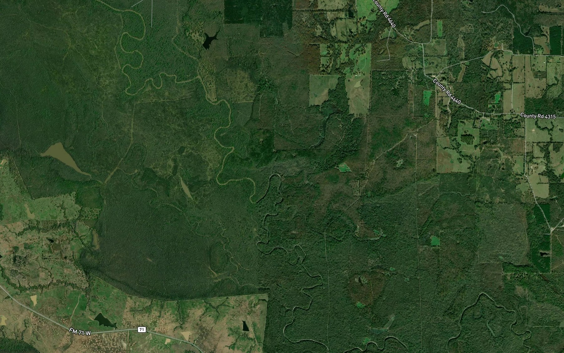 Satellite map of the Cedar Creek