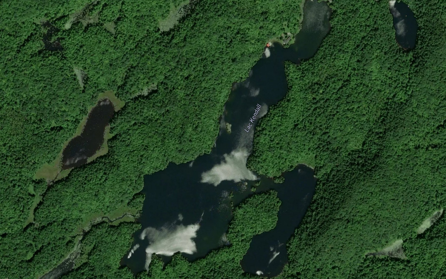 Satellite map of the Lac Kendall