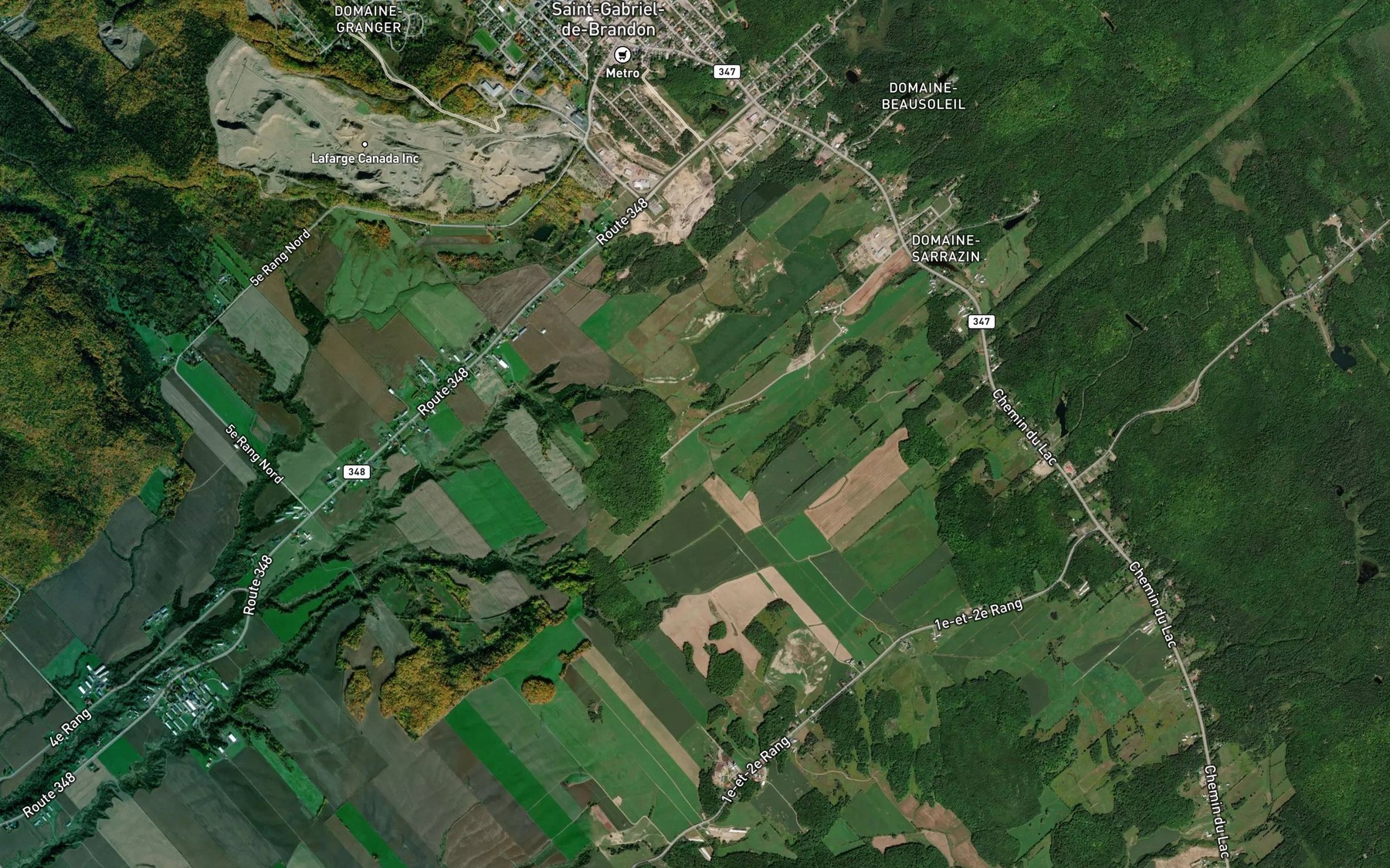 Satellite map of the Branche Marcil