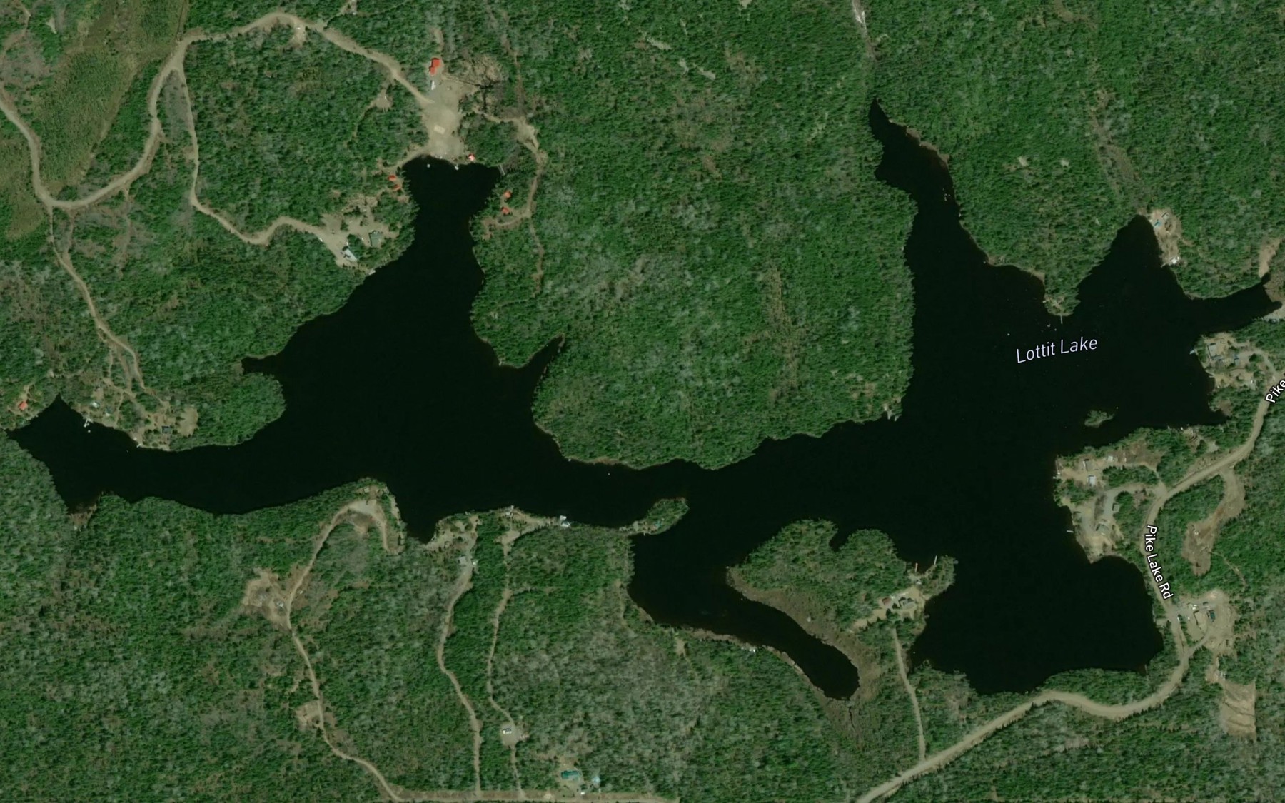 Satellite map of the Lottit Lake