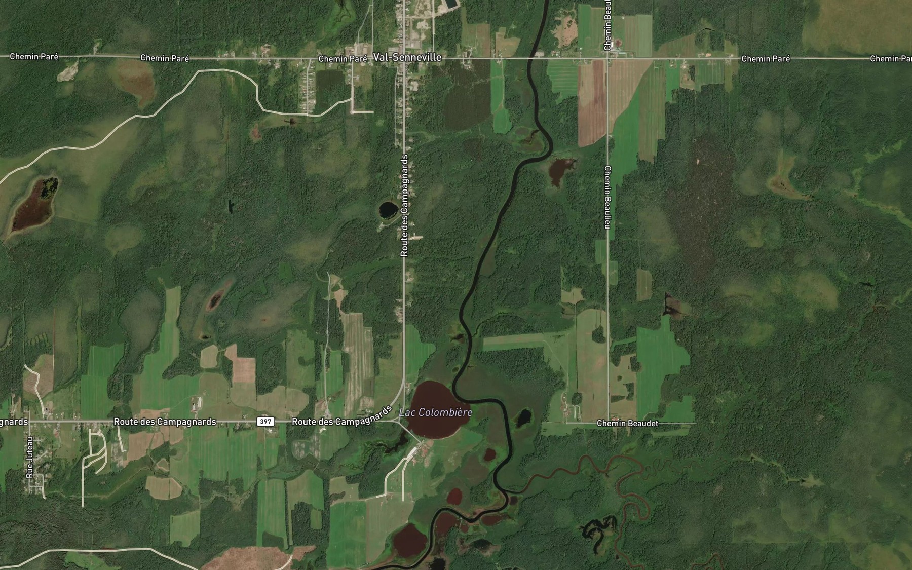Satellite map of the Ruisseau Perron