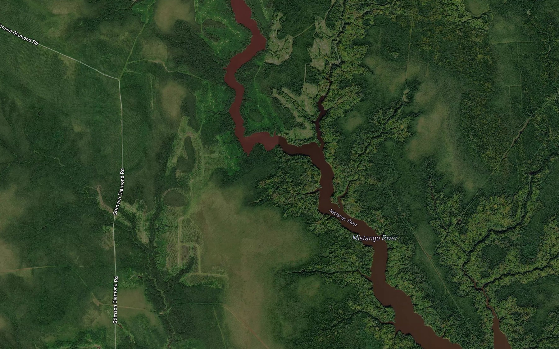 Satellite map of the Sherring Creek