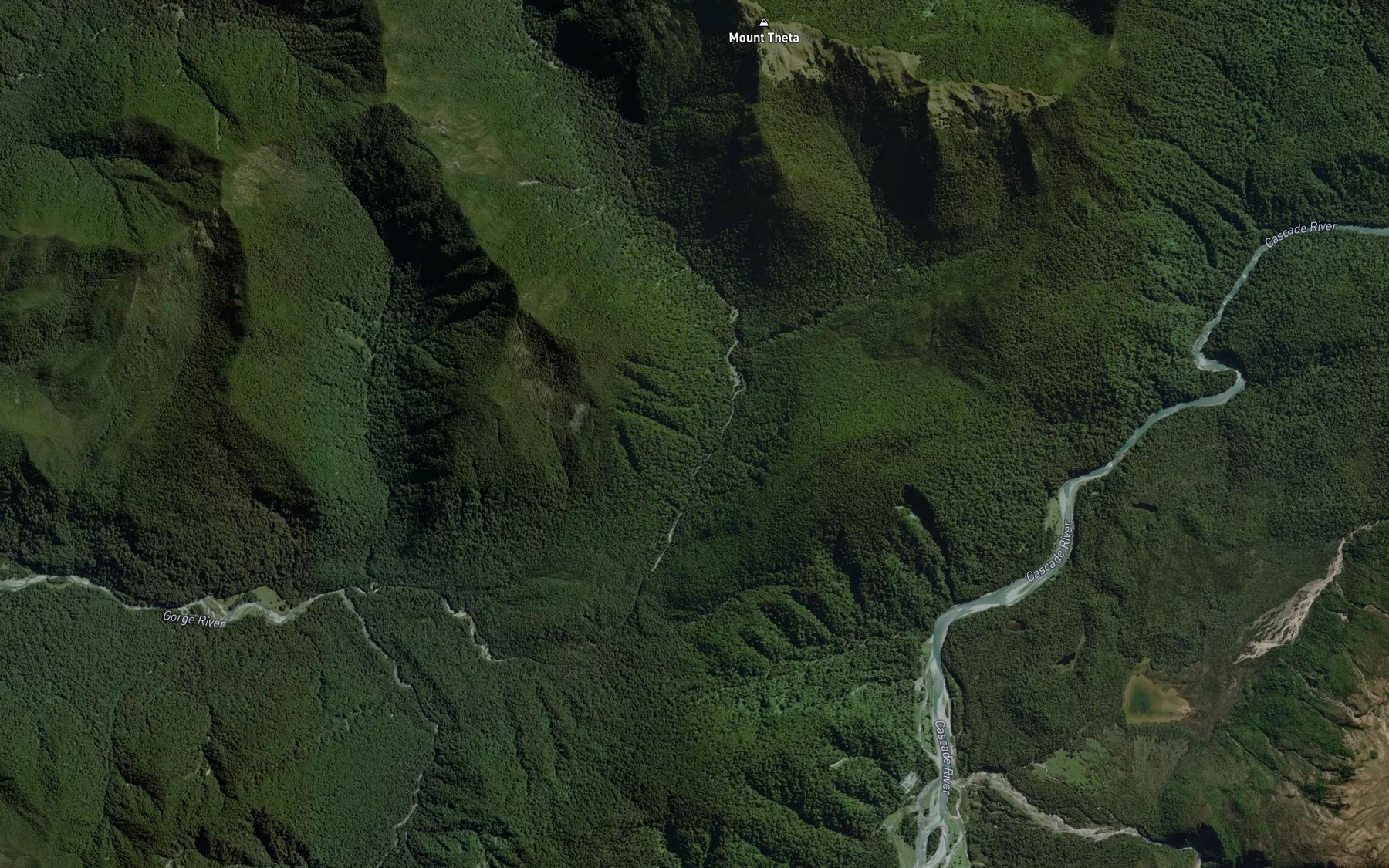 Satellite map of the Saddle Creek