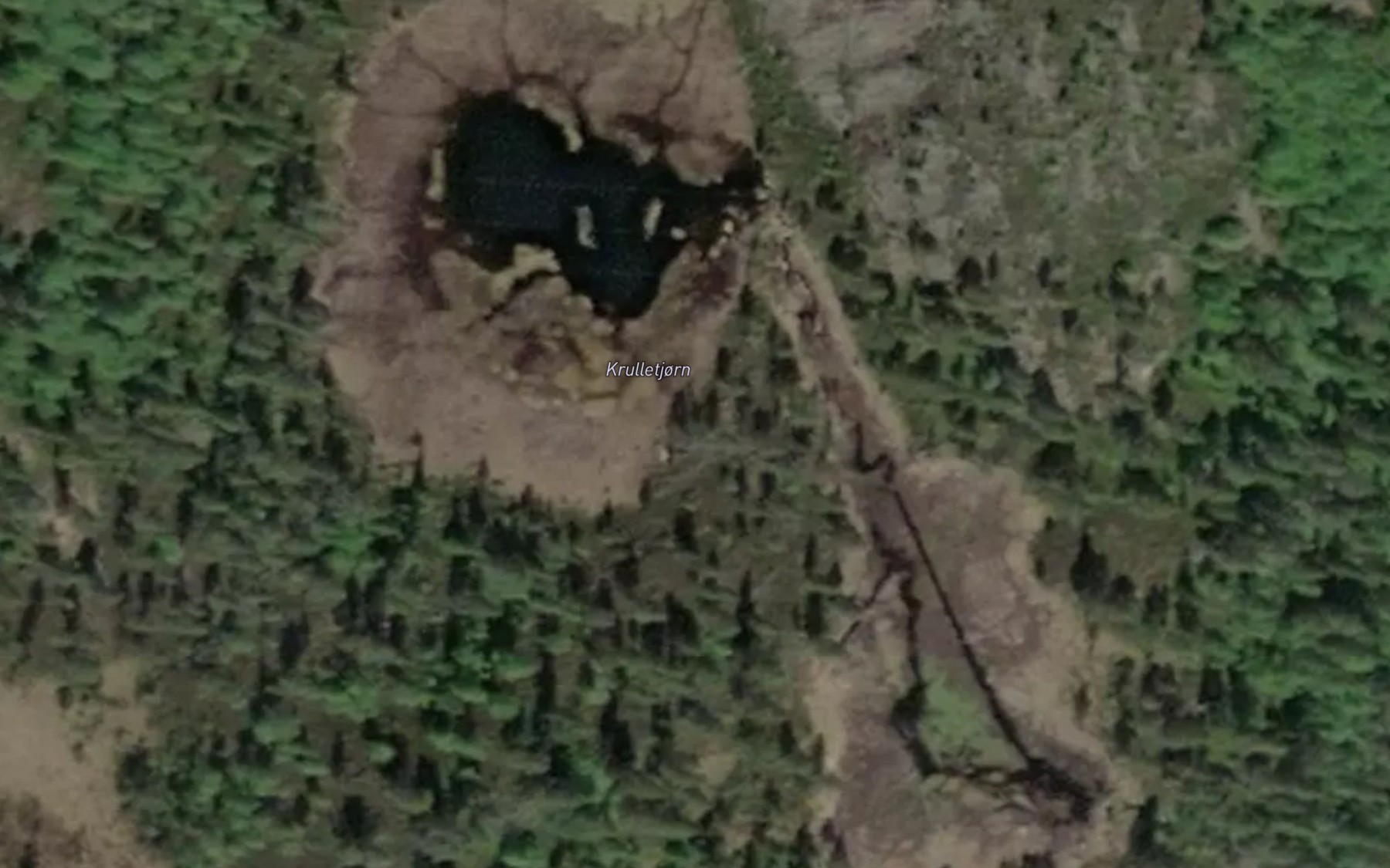 Satellite map of the Krulletjorn