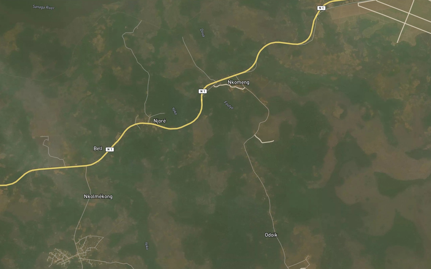 Satellite map of the Esongo