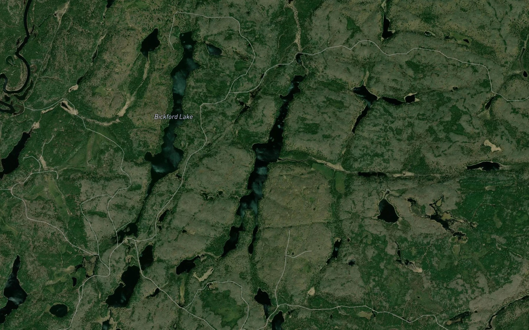 Satellite map of the Elliott Lake