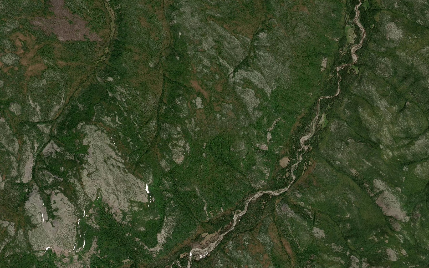 Satellite map of the Kuntychan