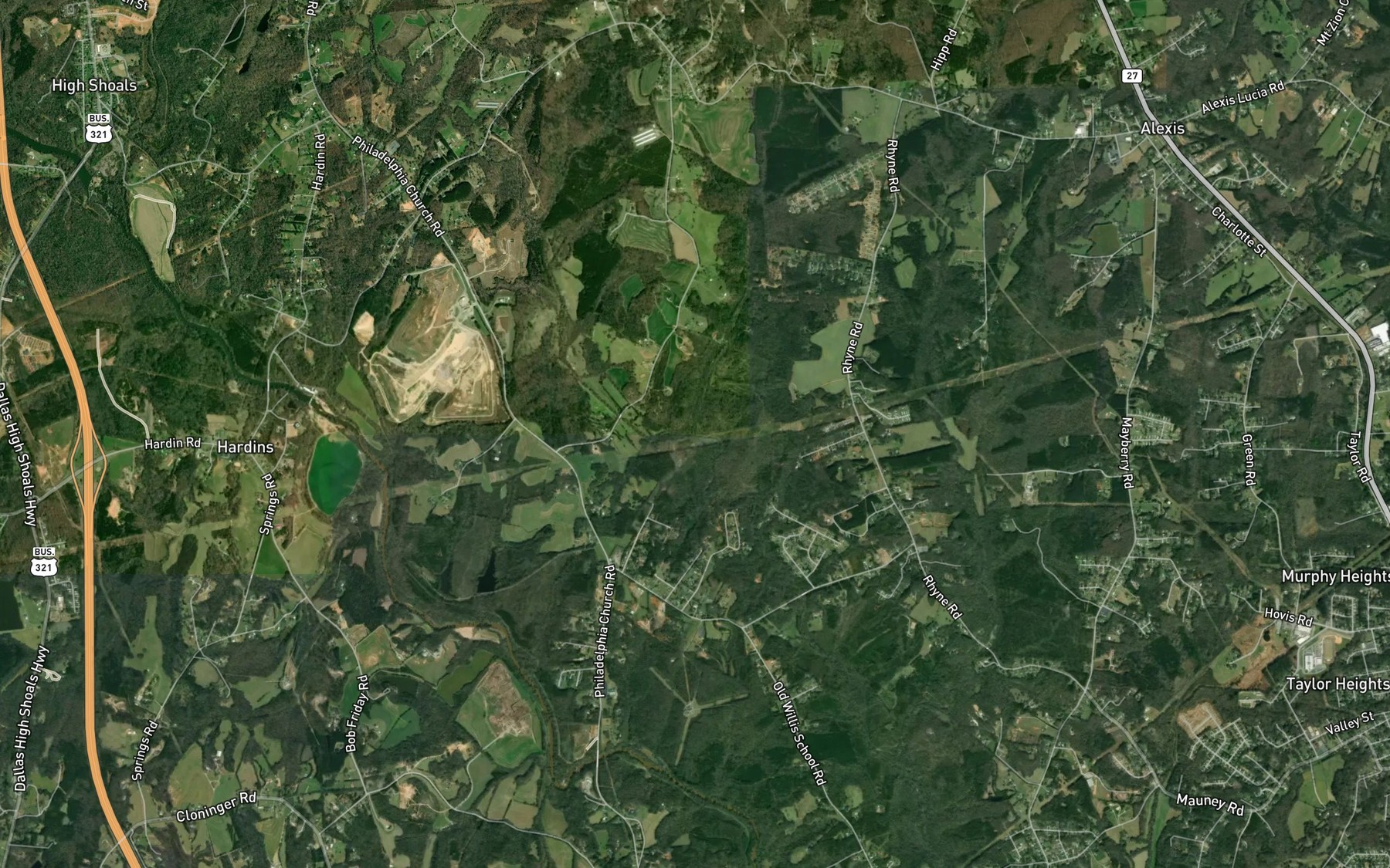 Satellite map of the Sailors Branch