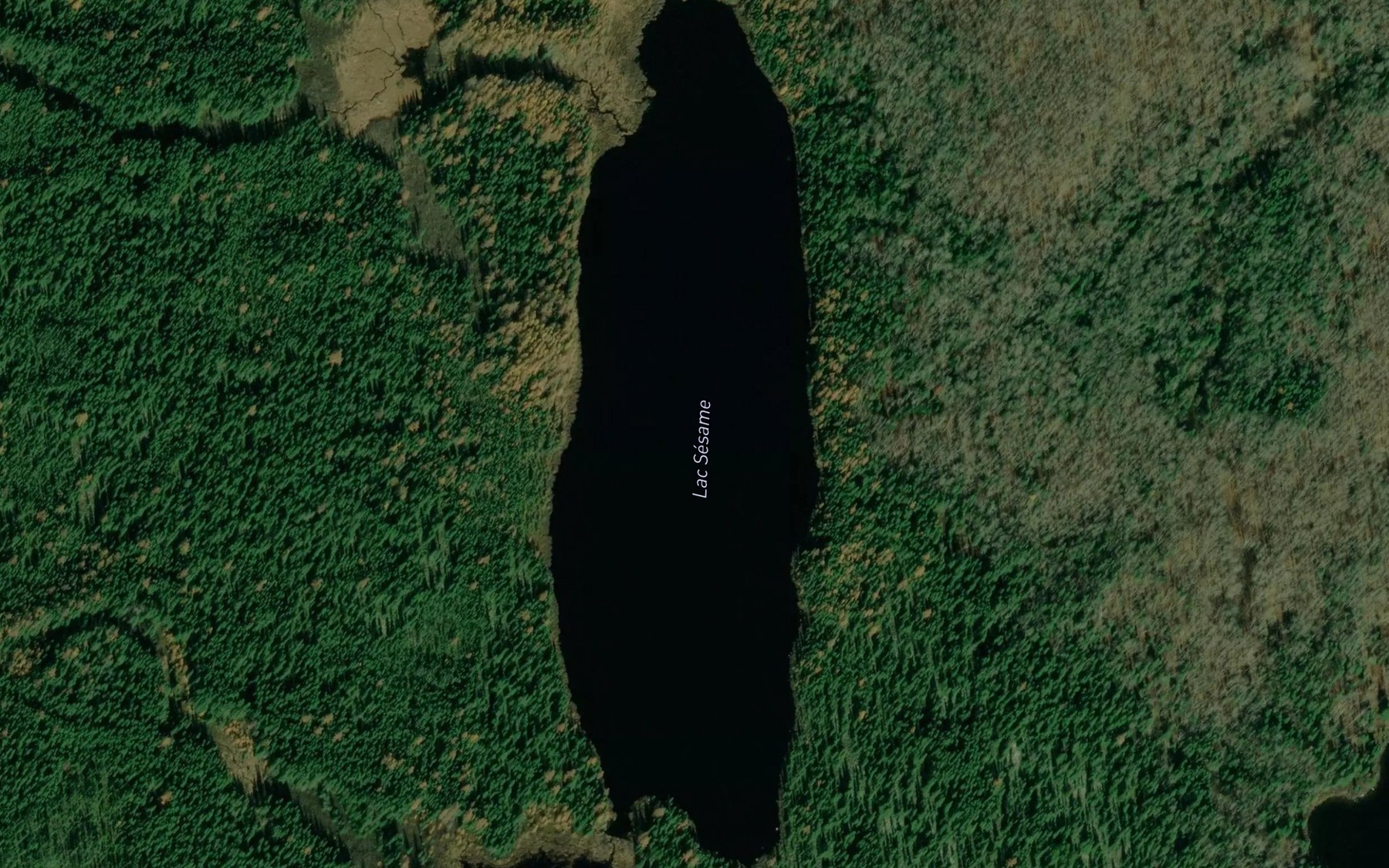 Satellite map of the Lac Sesame