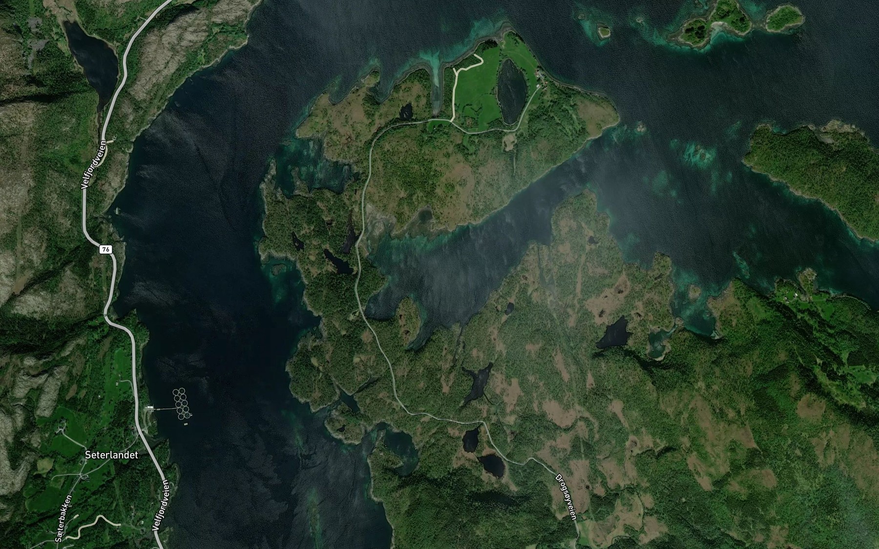 Satellite map of the Buasvagen