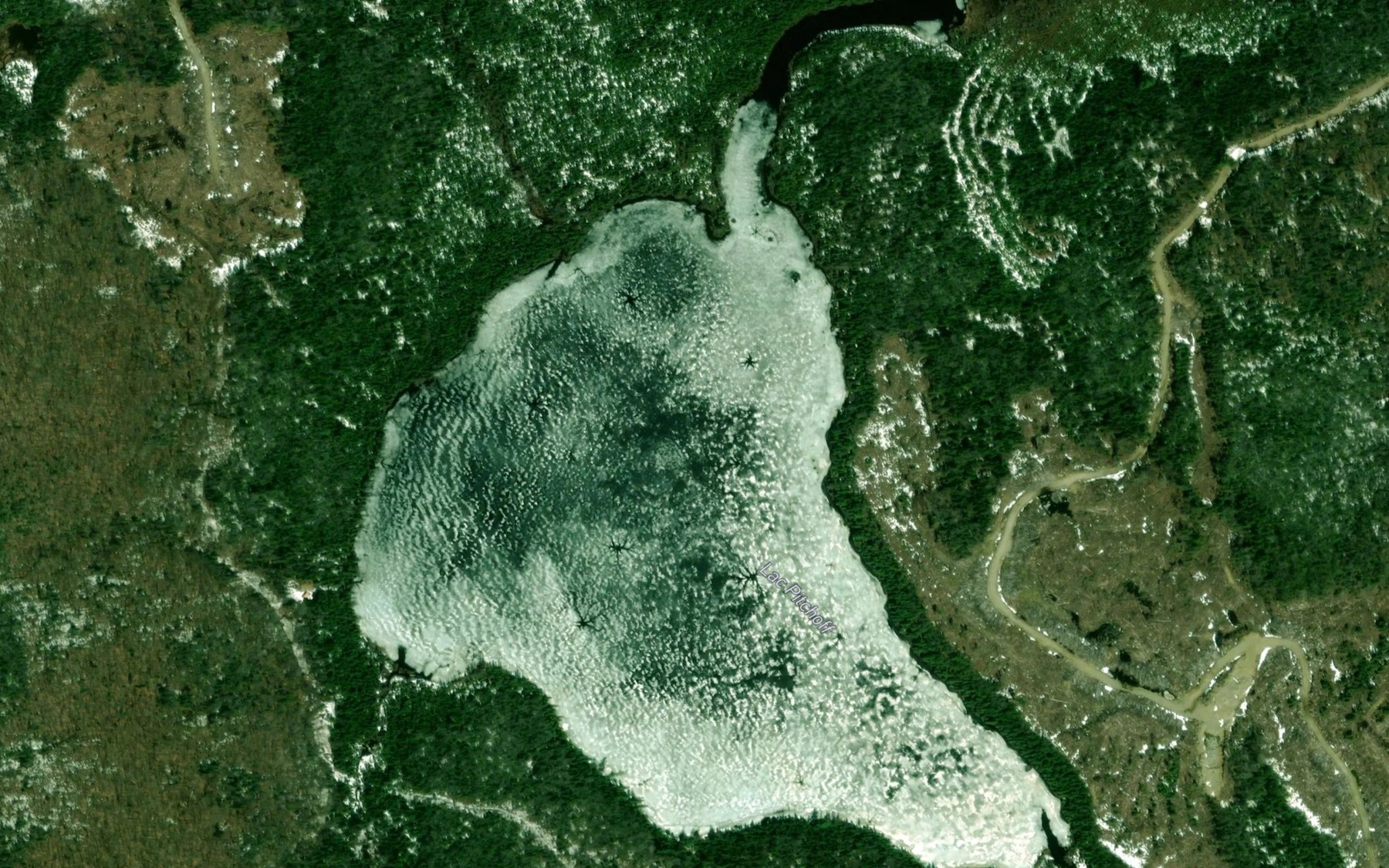Satellite map of the Lac Pitchoff