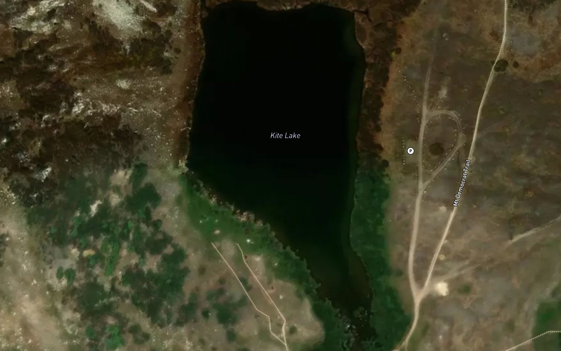 Satellite map of the Kite Lake