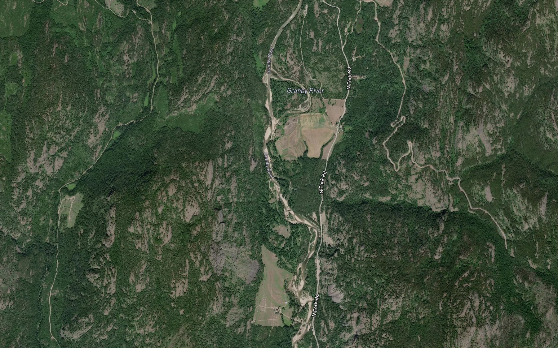Satellite map of the Cannon Creek