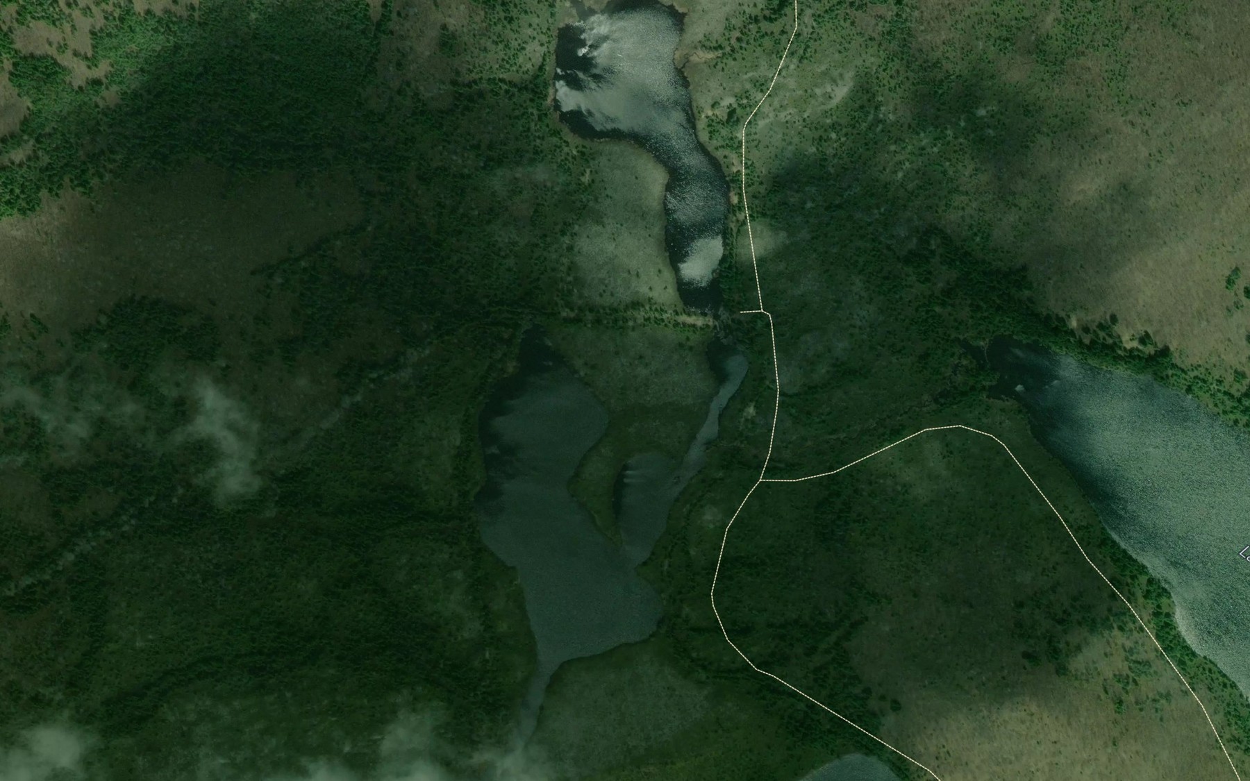 Satellite map of the Lac Fouet