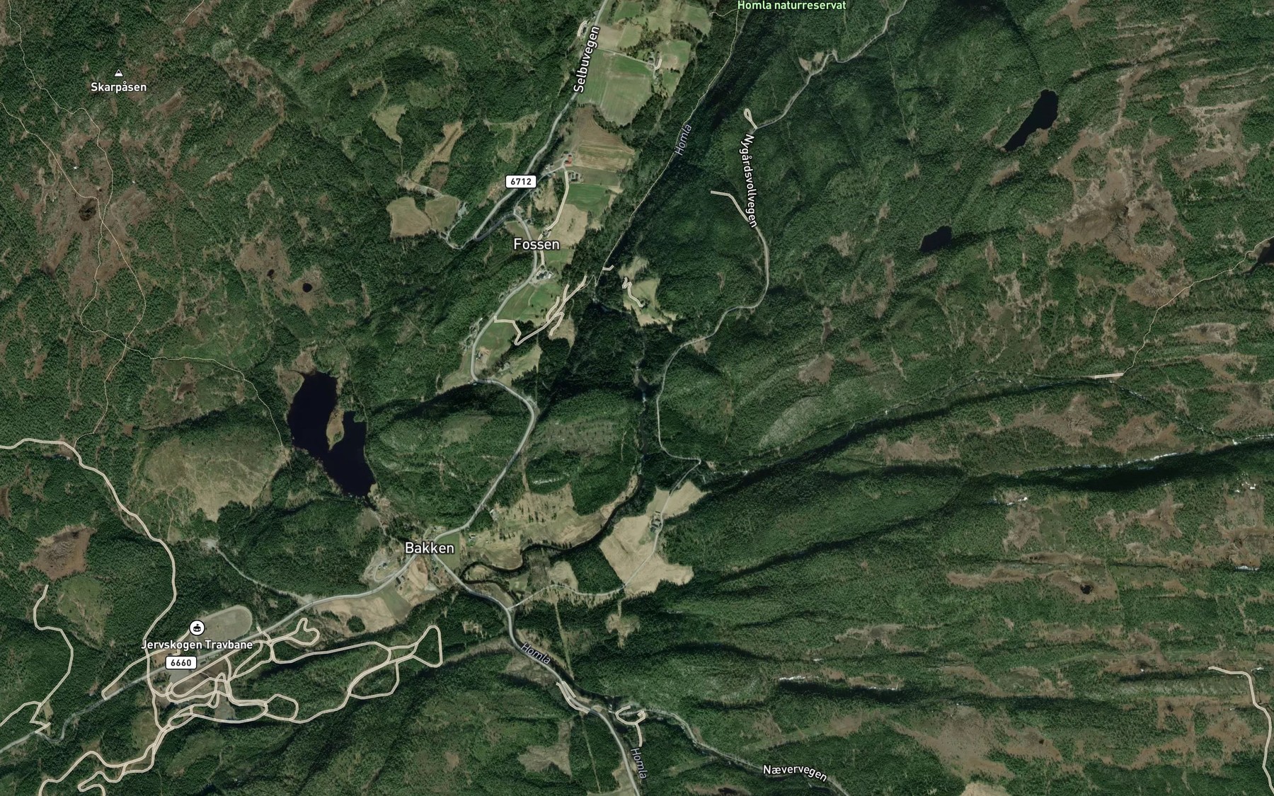 Satellite map of the Storfossen