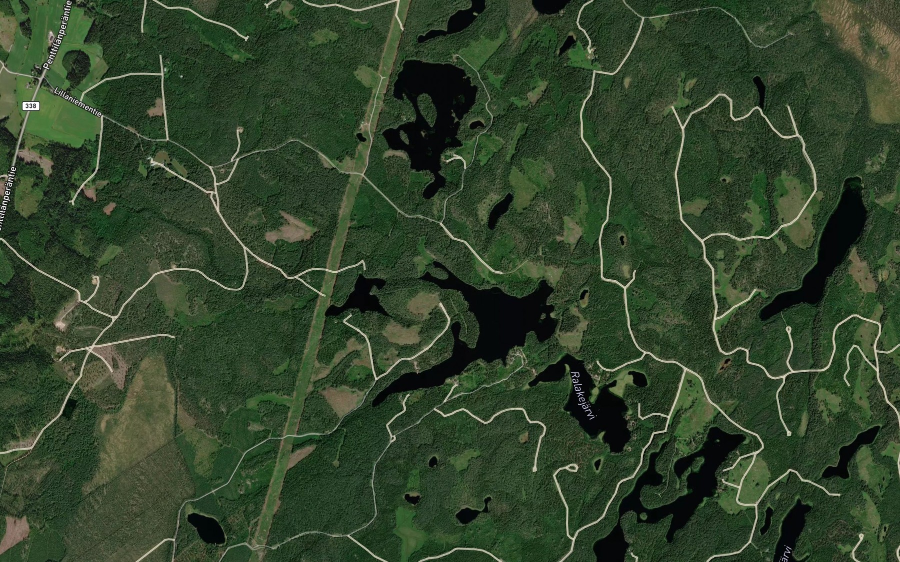 Satellite map of the Ruovedenlahti
