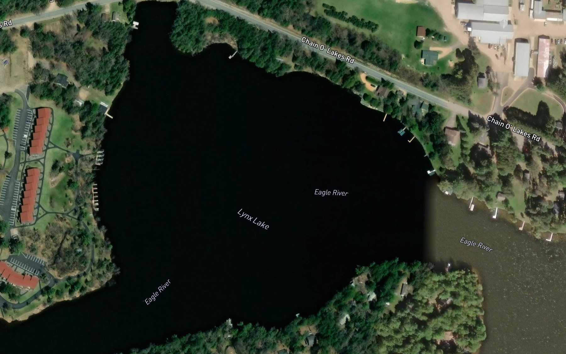 Satellite map of the Lynx Lake