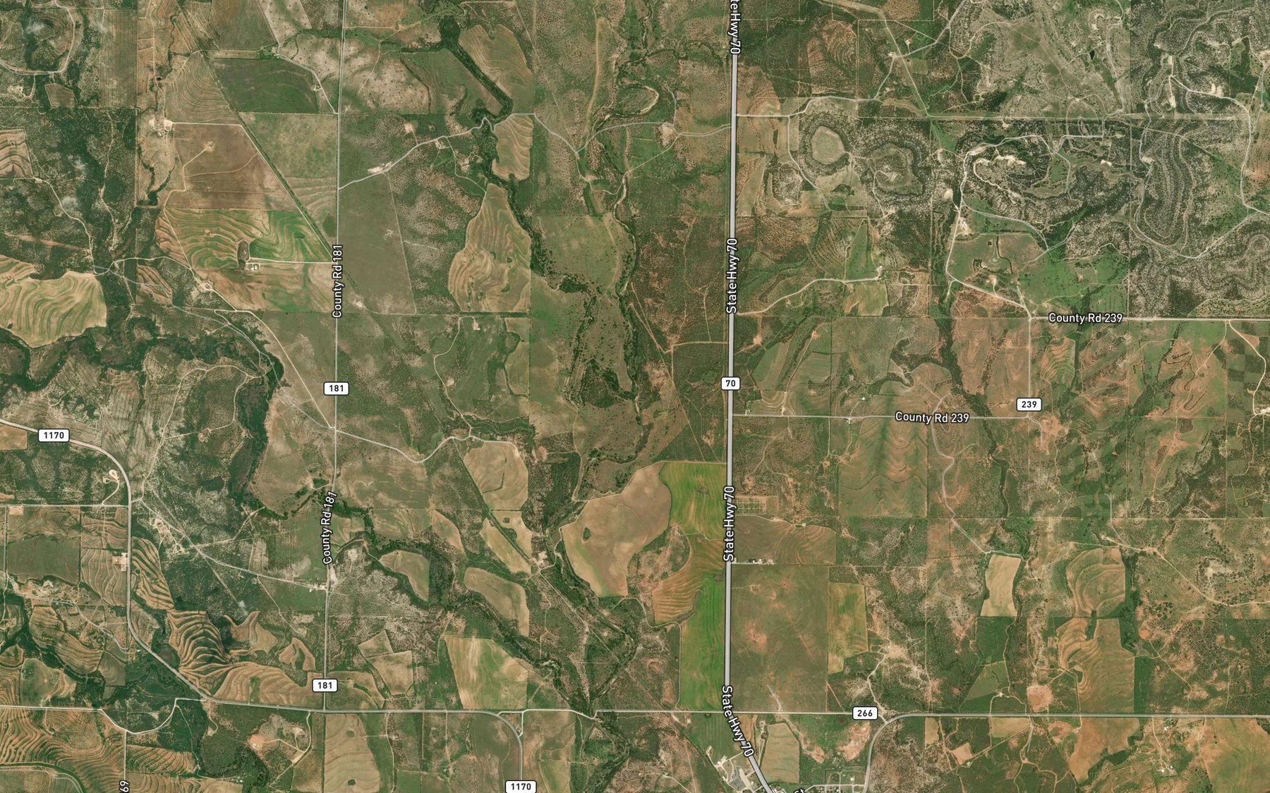 Satellite map of the Robertson Creek