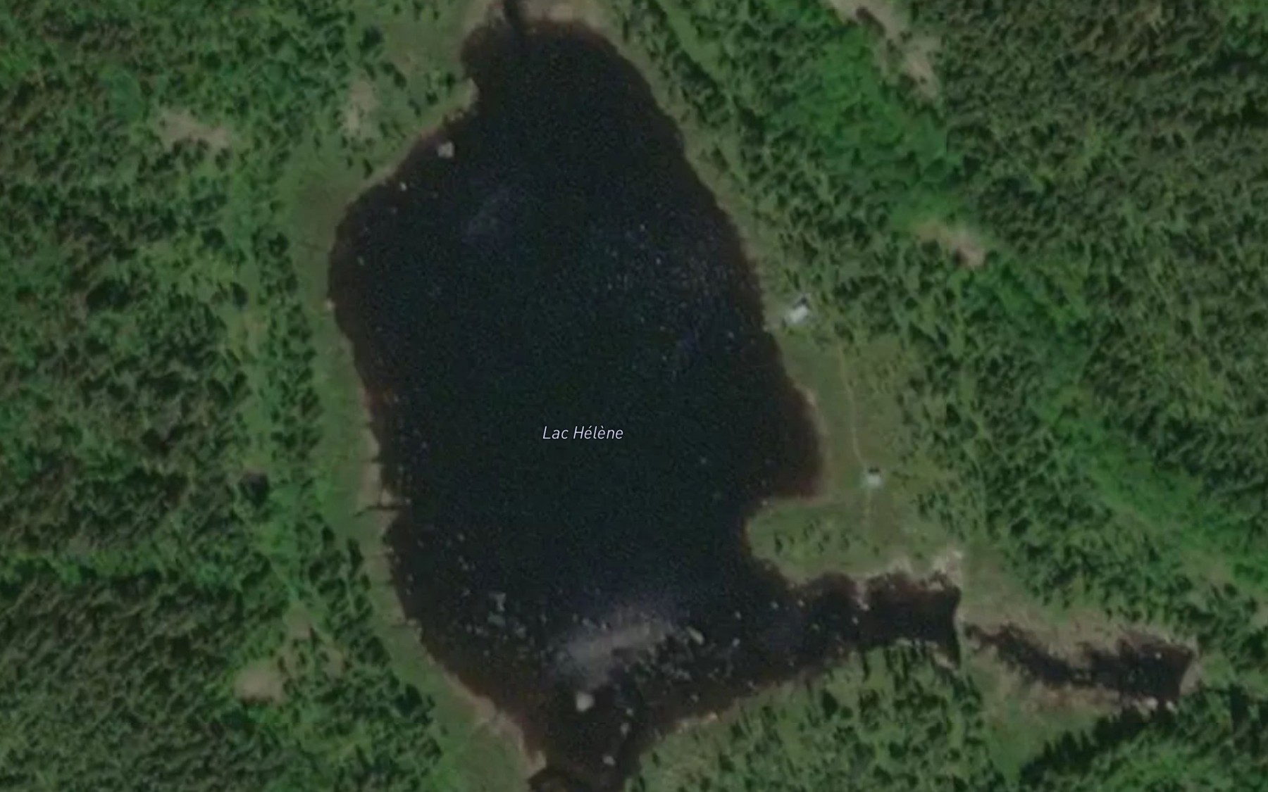 Satellite map of the Lac Helene