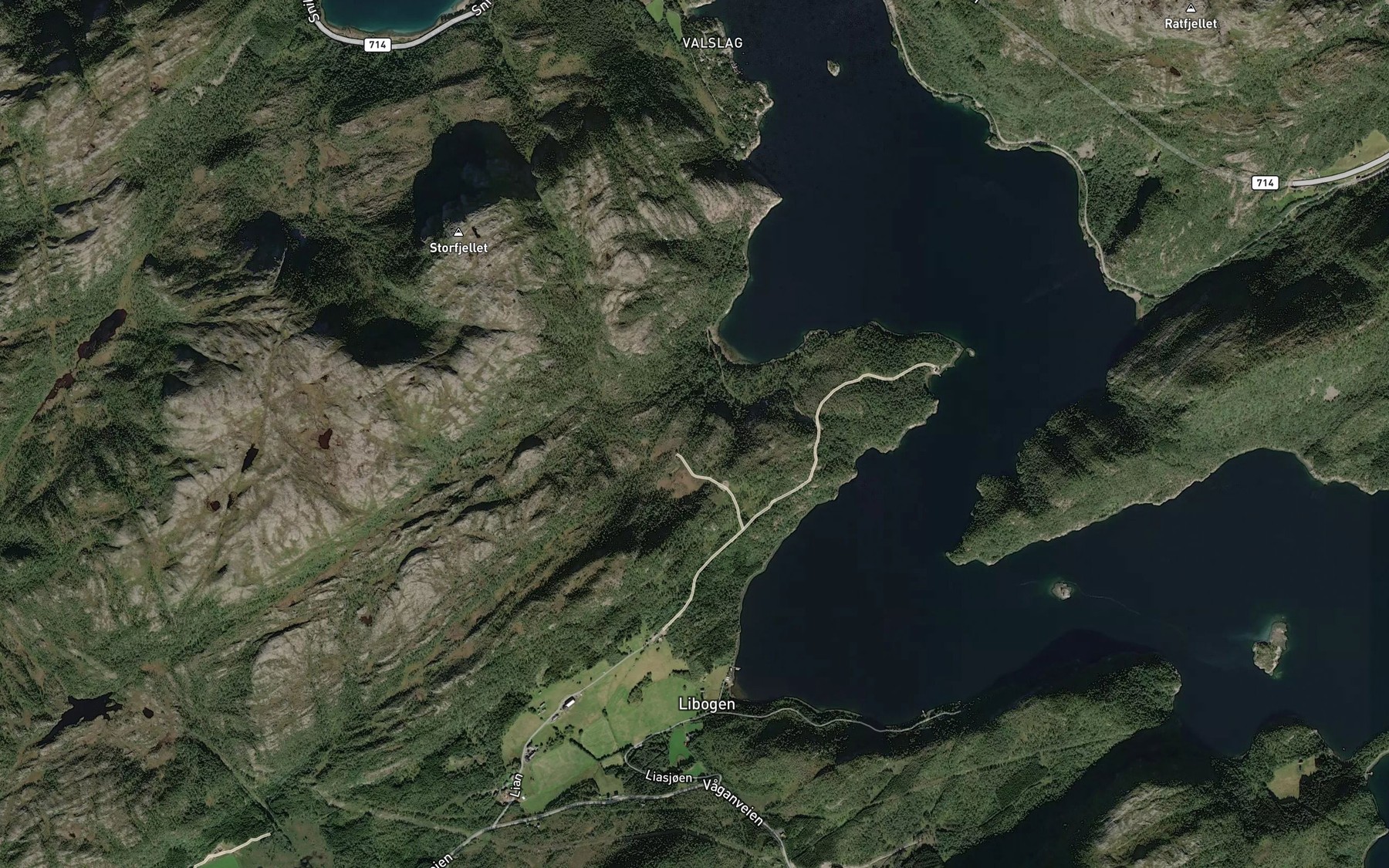 Satellite map of the Sagbekken