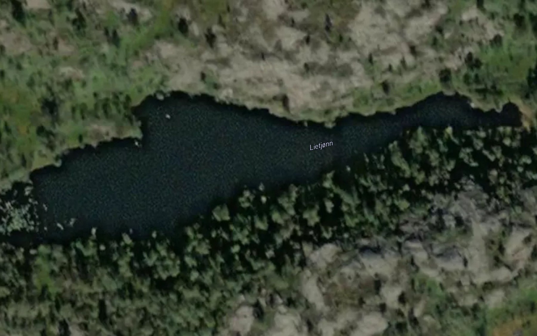 Satellite map of the Lietjonn