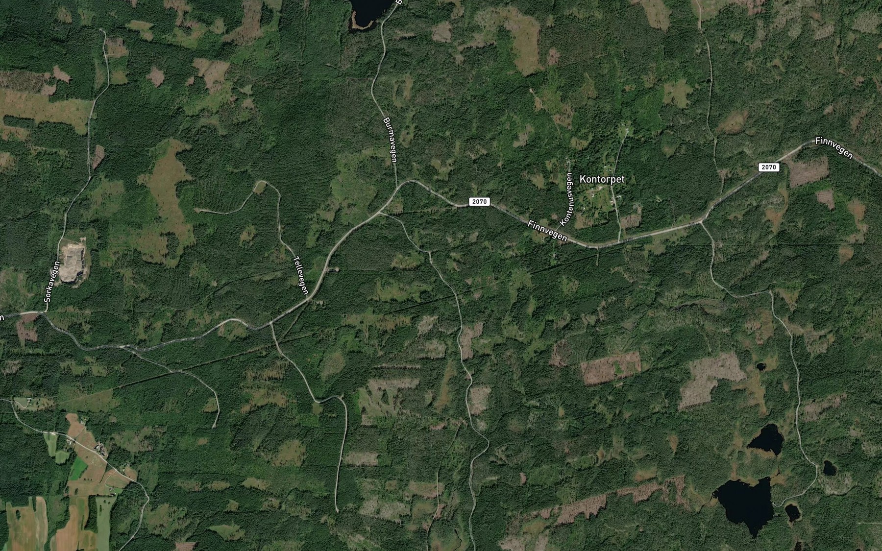Satellite map of the Svartbekken